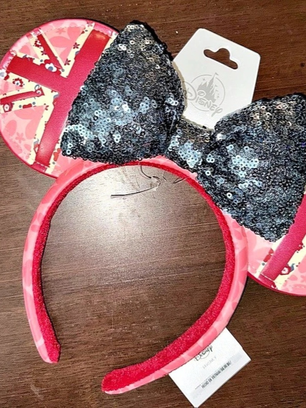 Disney United Kingdom Pavilion Union Jack Minnie Mouse Ears Headband